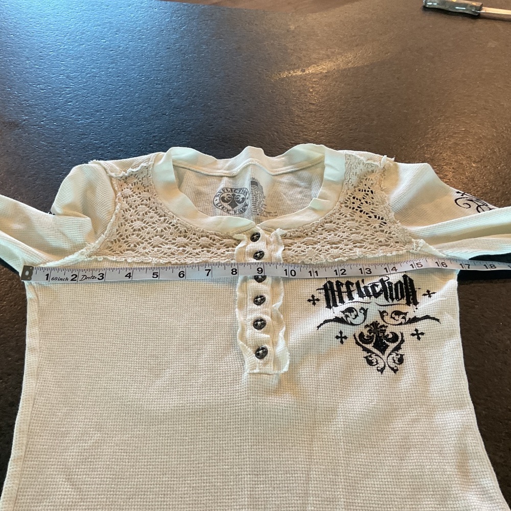 NWT Crochet Thermal Henley by Affliction - Picture 7 of 10